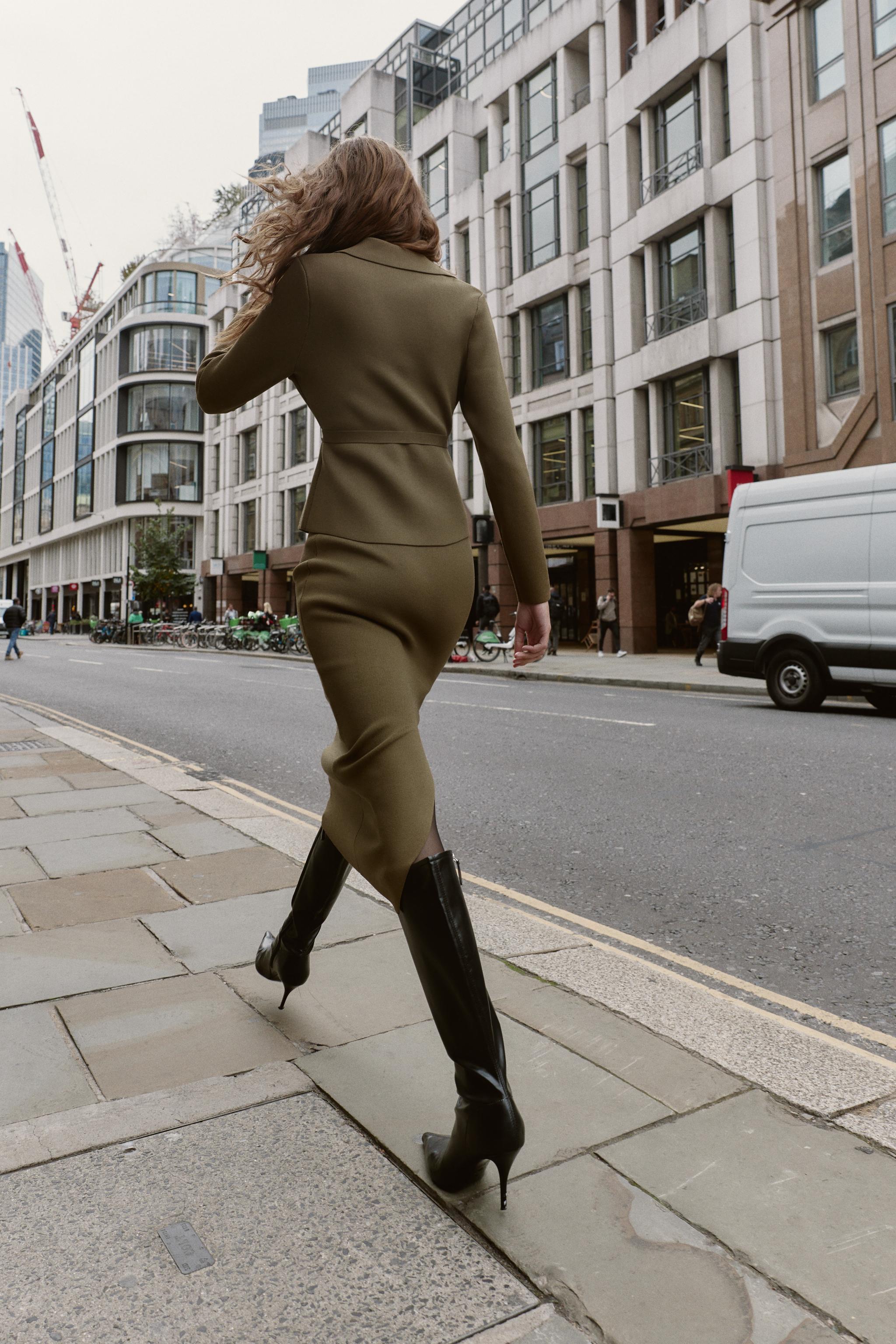 KNIT PENCIL MIDI SKIRT